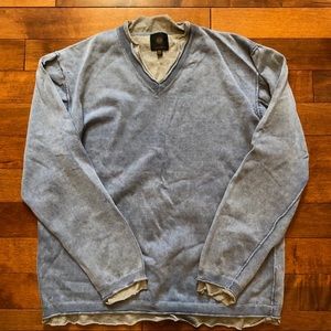 F/X Fusion blue roll hem sweater